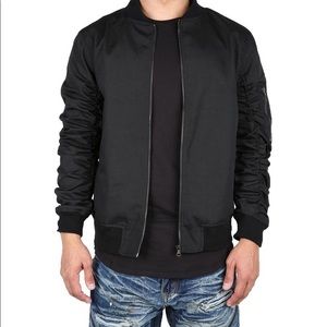 black bomber jacket. Unisex